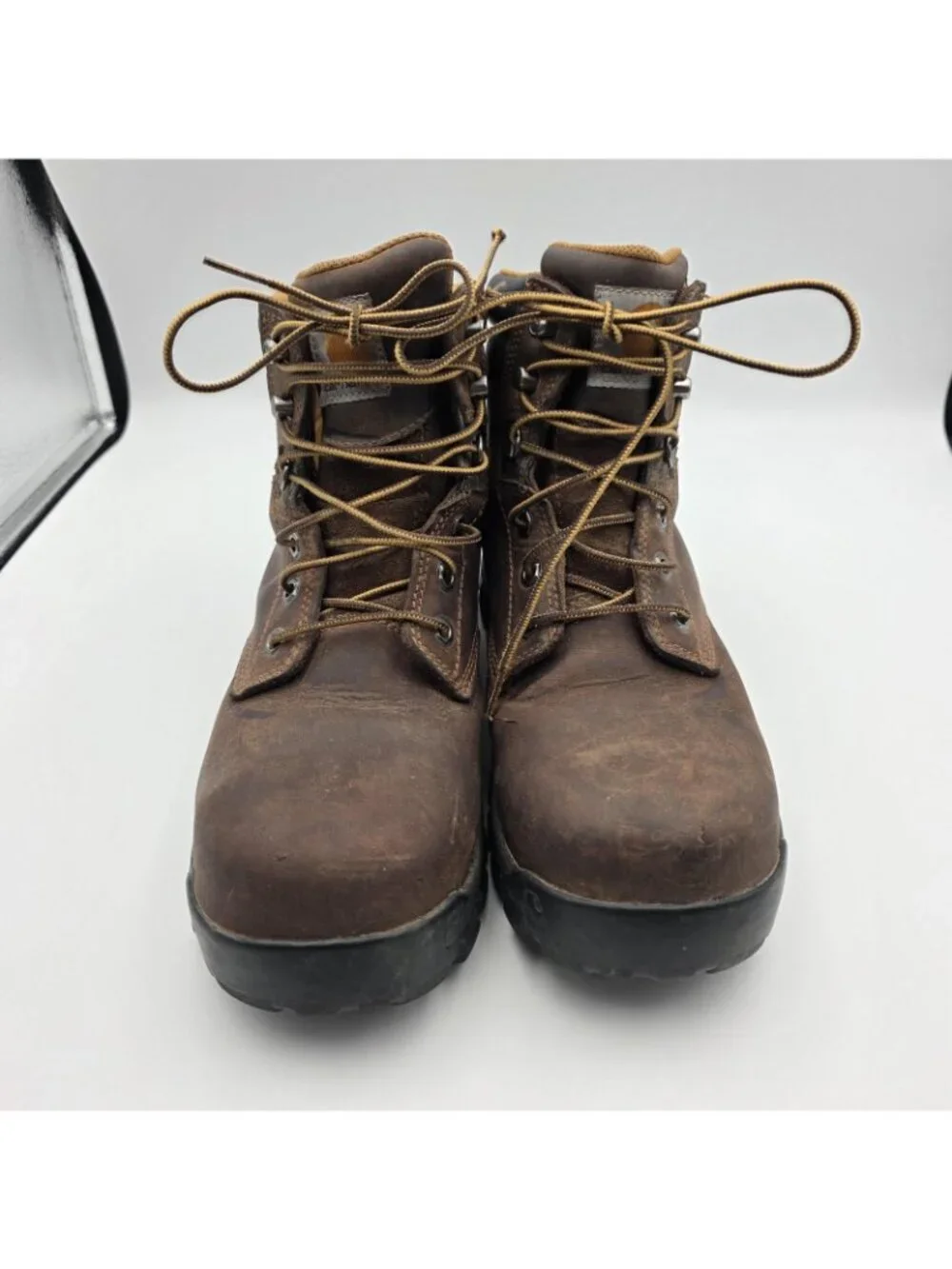 Carhartt CWF5355 Work Boots Womens 8.5 Brown Nubuck Steel Toe Slip Resistant